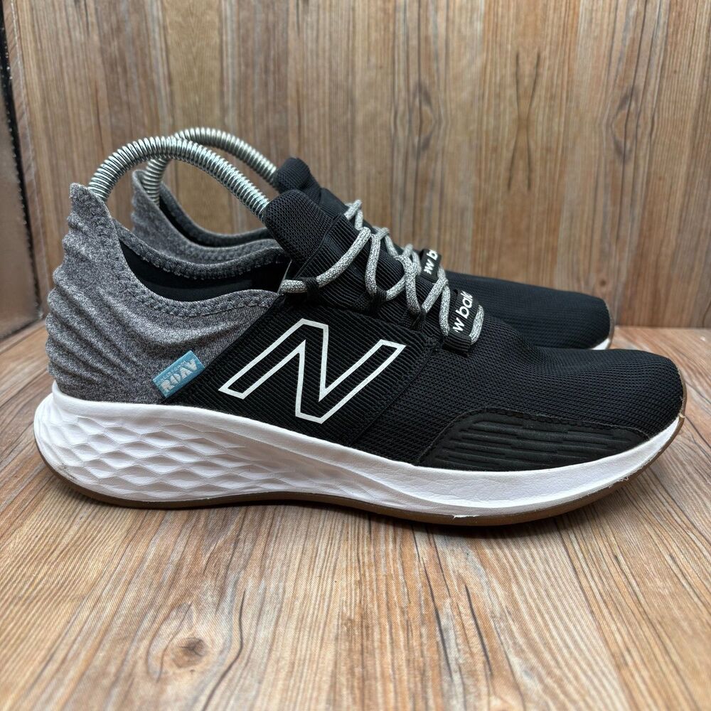 New Balance Mens Fresh Foam Roav Black Low Top Lace Up Mesh Sneakers M 6.5